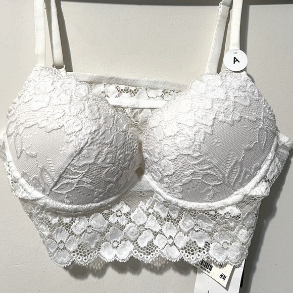 H&M Other - *brand new* H&M white bralette lacy 34A